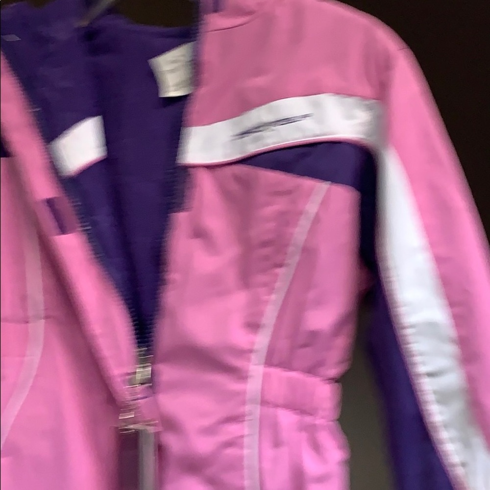 78 girls pink purple and white light jacket